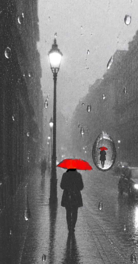 Femme  au parapluie